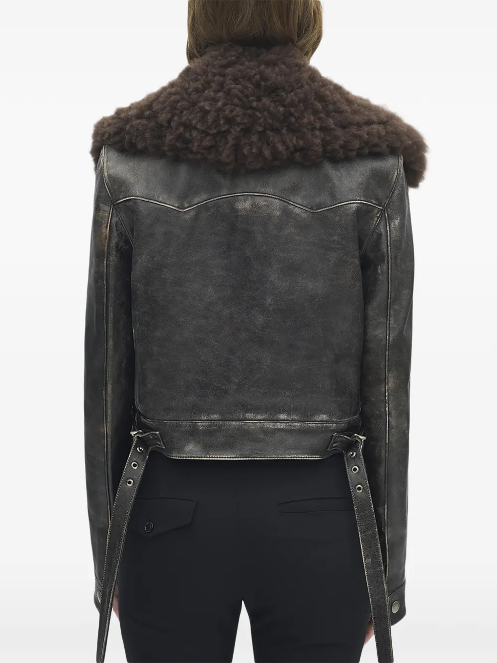  Ann Demeulemeester Shearling-collar Jacket - Black 