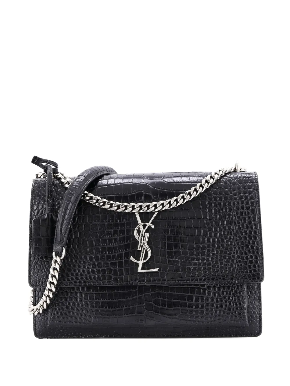 Saint Laurent Pre-Owned Sunset Crocodile Embossed Leather Large Saint Laurent Pre-Owned Sunset Crocodile Embossed Leather Large