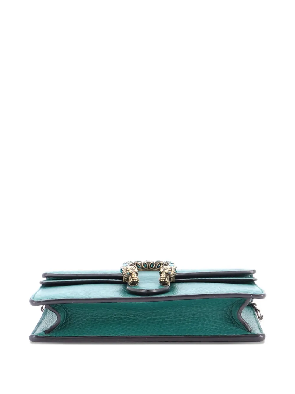 Pre-owned Gucci Dionysus Bag Leather Super Mini Clutch Bag In Green