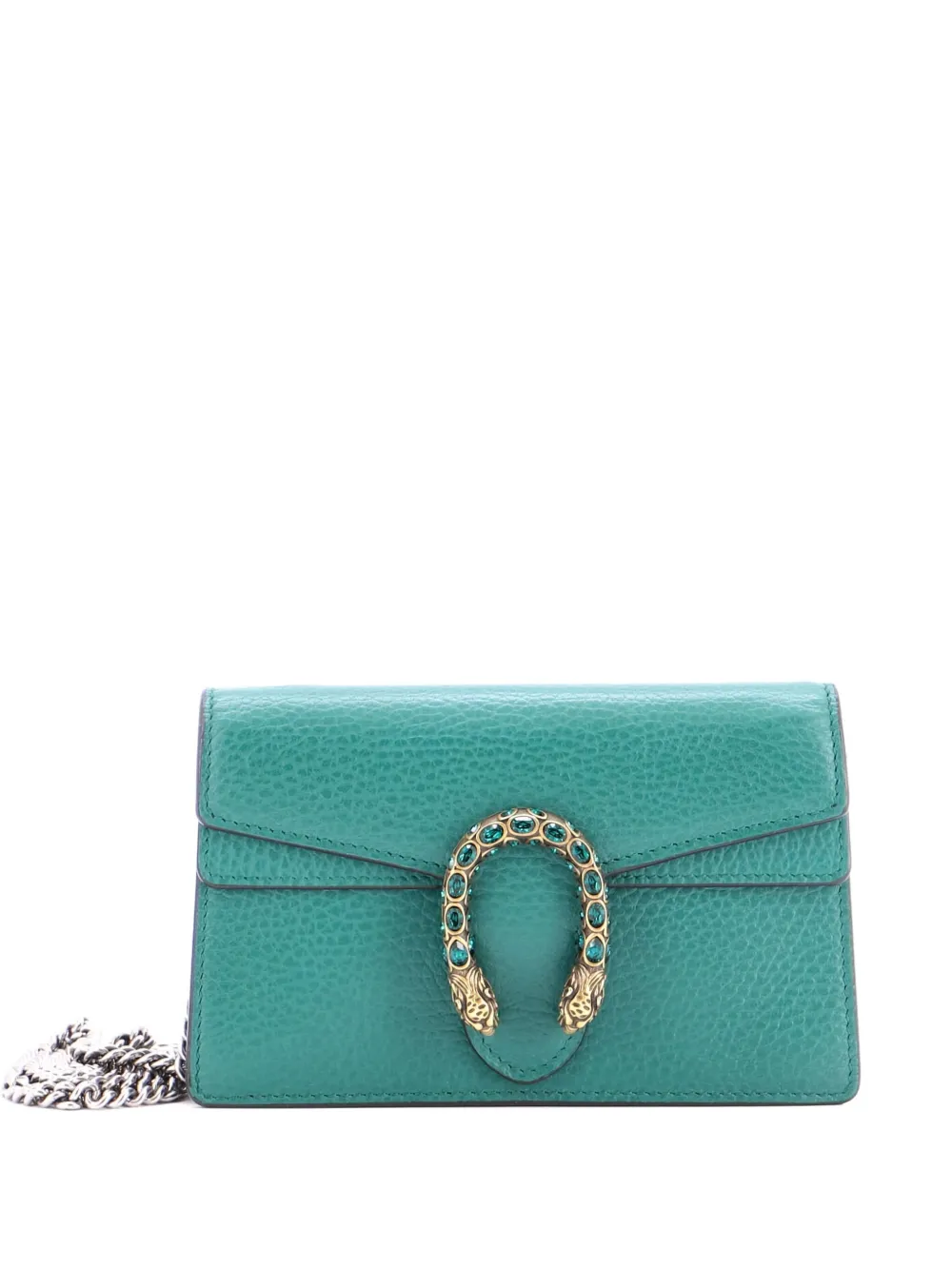 Gucci Pre-Owned Dionysus Bag Leather Super Mini clutch bag - グリーン Gucci Pre-Owned Dionysus Bag Leather Super Mini clutch bag - グリーン