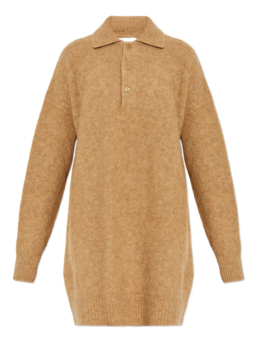 AMI Paris Buttoned collared dress - Marrone