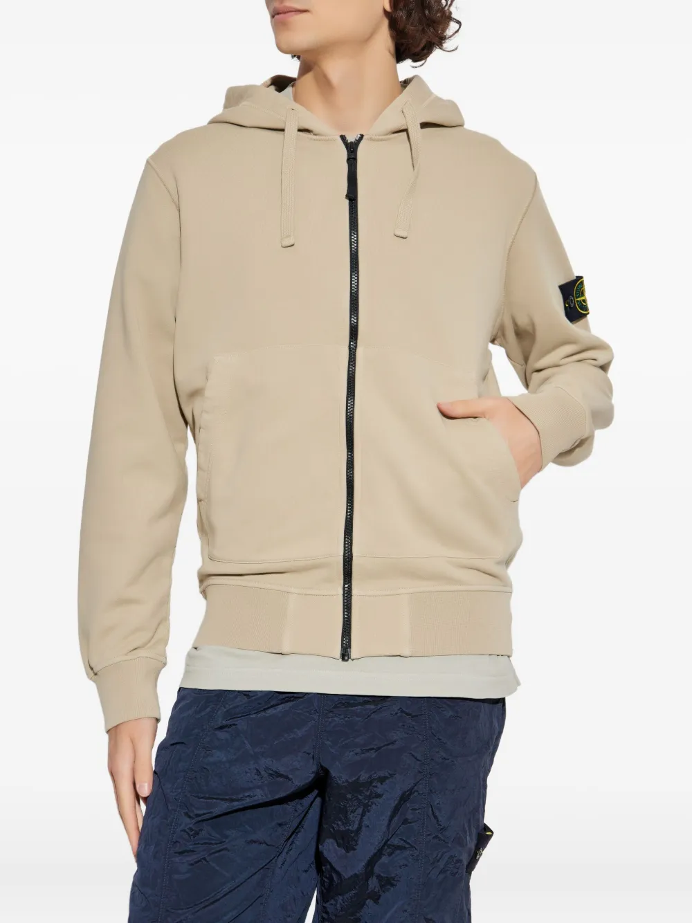 Stone Island Hoodie met rits Beige