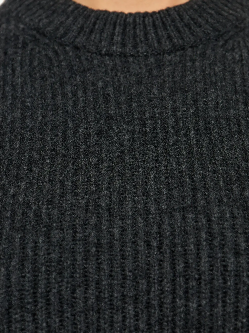 Alexander Wang Geribbelde midi-jurk met lange mouwen Grijs