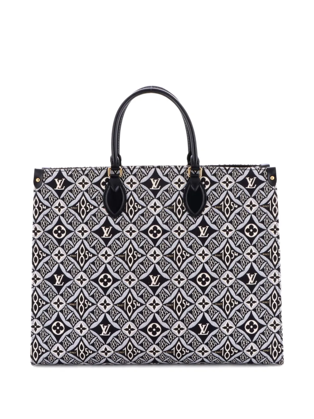 Pre-owned Louis Vuitton Onthego Limited Edition Since 1854 Monogram Jacquard Gm Tote Bag In Black