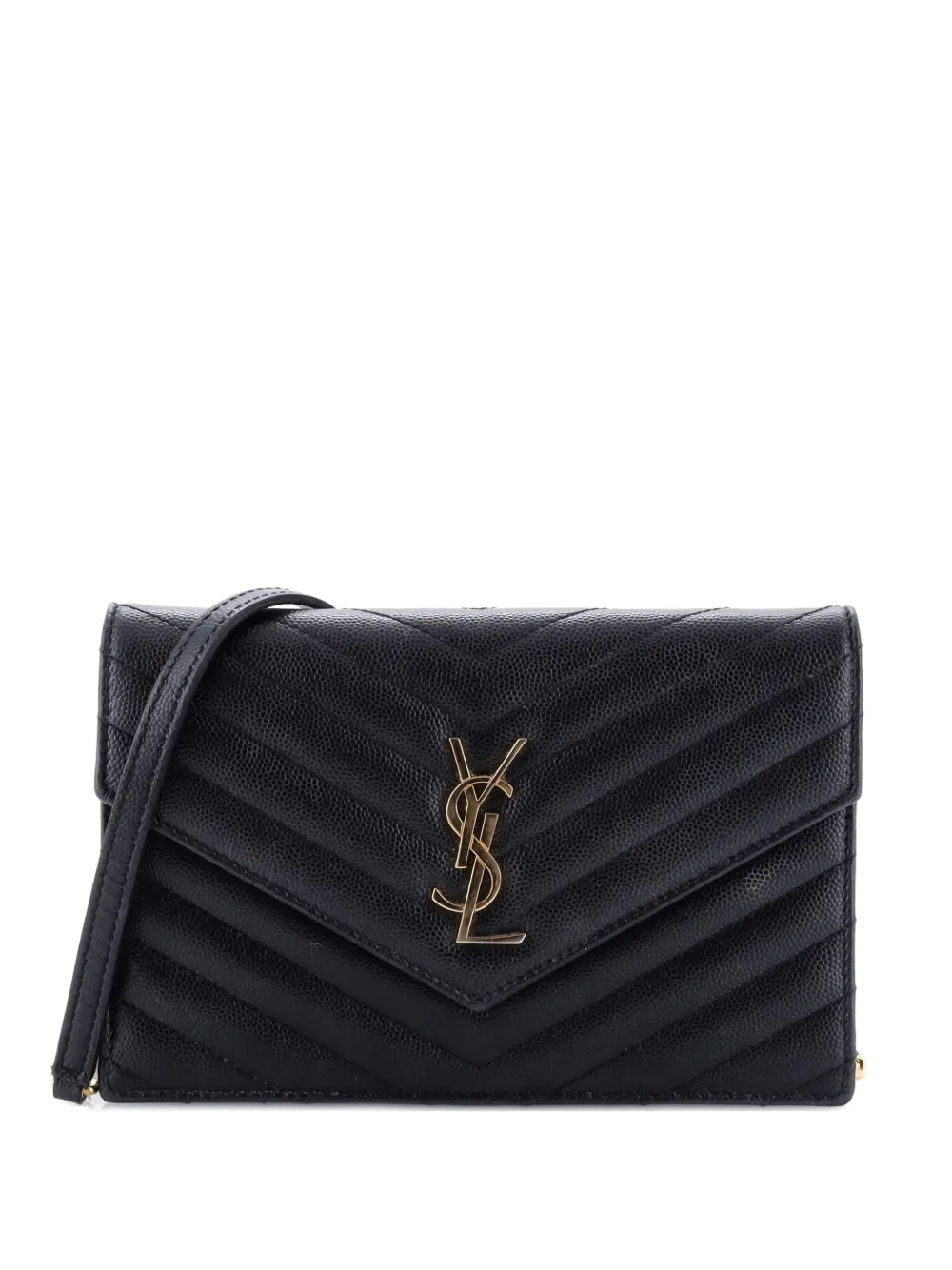 Saint Laurent Pre-Owned Classic Monogram Wallet on Chain Matelasse Saint Laurent Pre-Owned Classic Monogram Wallet on Chain Matelasse