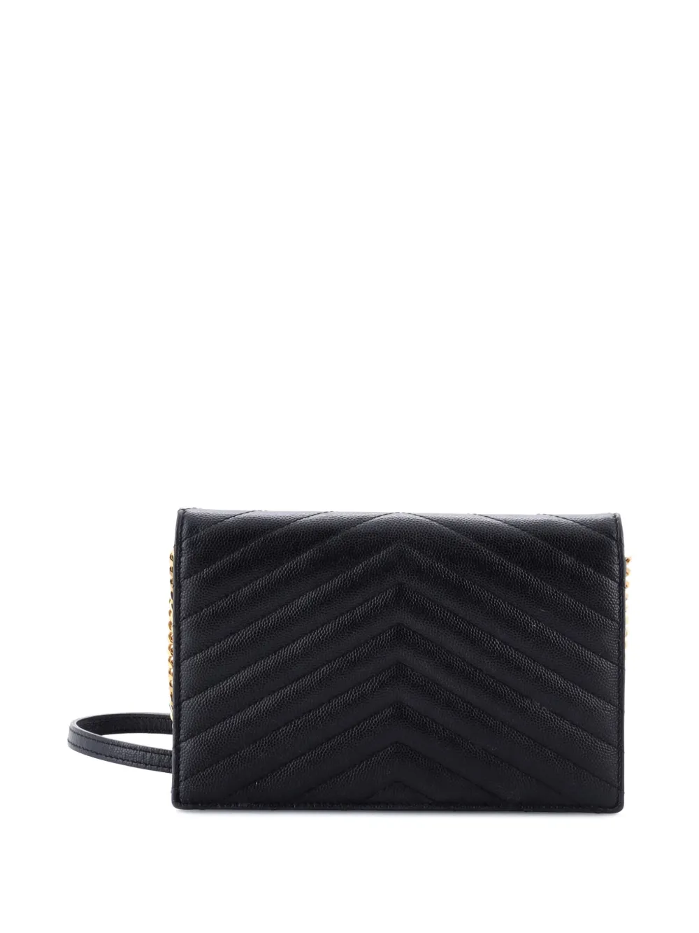 Saint Laurent Pre-Owned Classic Monogram Wallet on Chain Matelasse Chevron Leather Small crossbody bag | Pre-Owned | Image 2