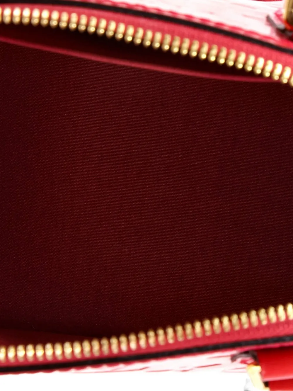 Pre-owned Louis Vuitton Alma Handbag Monogram Vernis Bb Shoulder Bag In Red