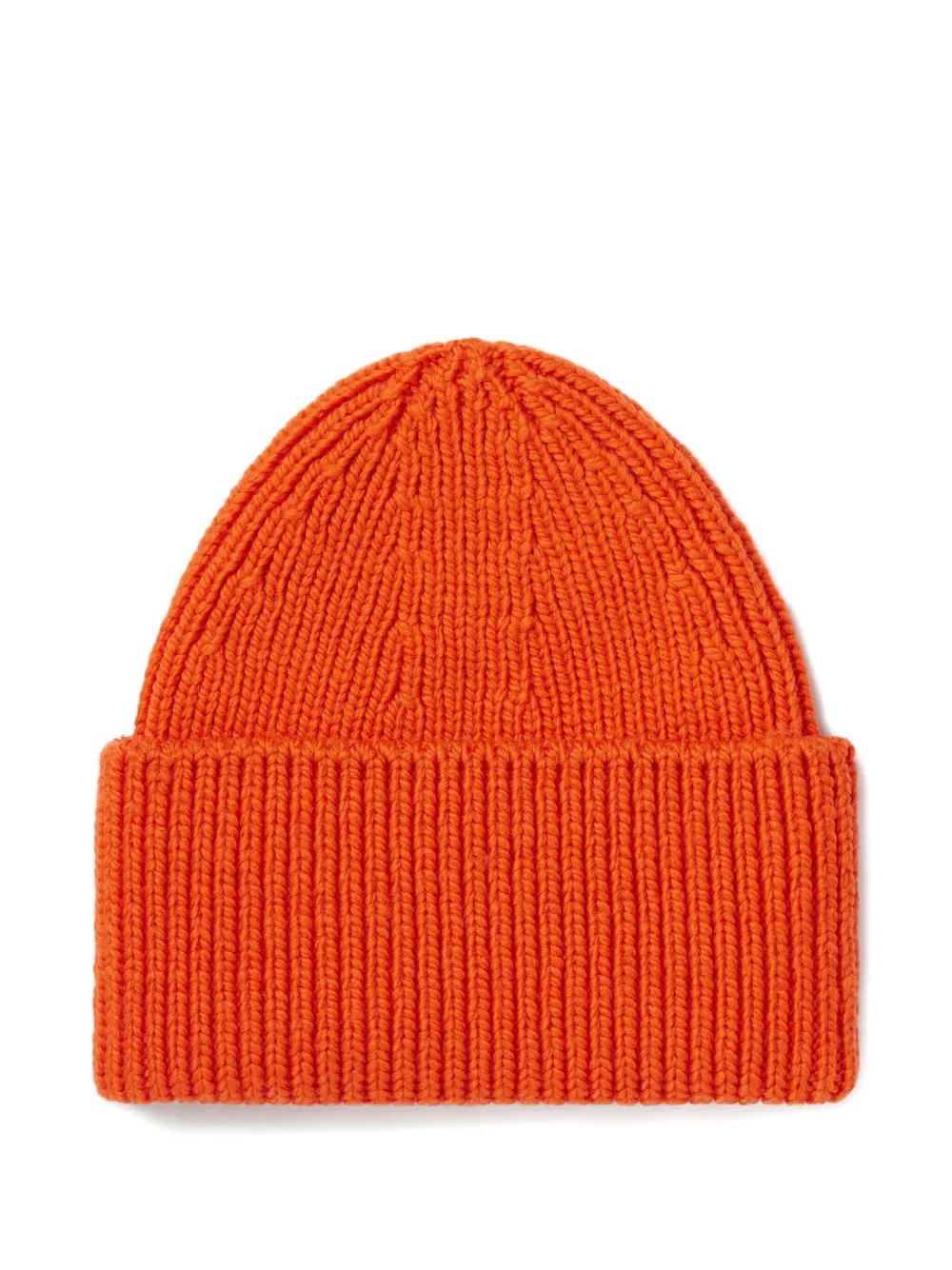 Fusalp Ribgebreide muts met logopatch - Oranje