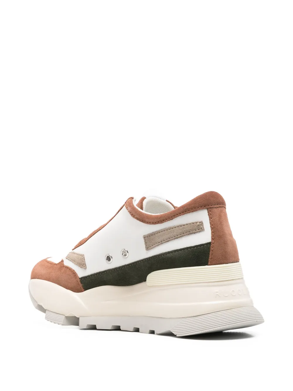 RUCOLINE 'R' appliqué AKI trainers Wit