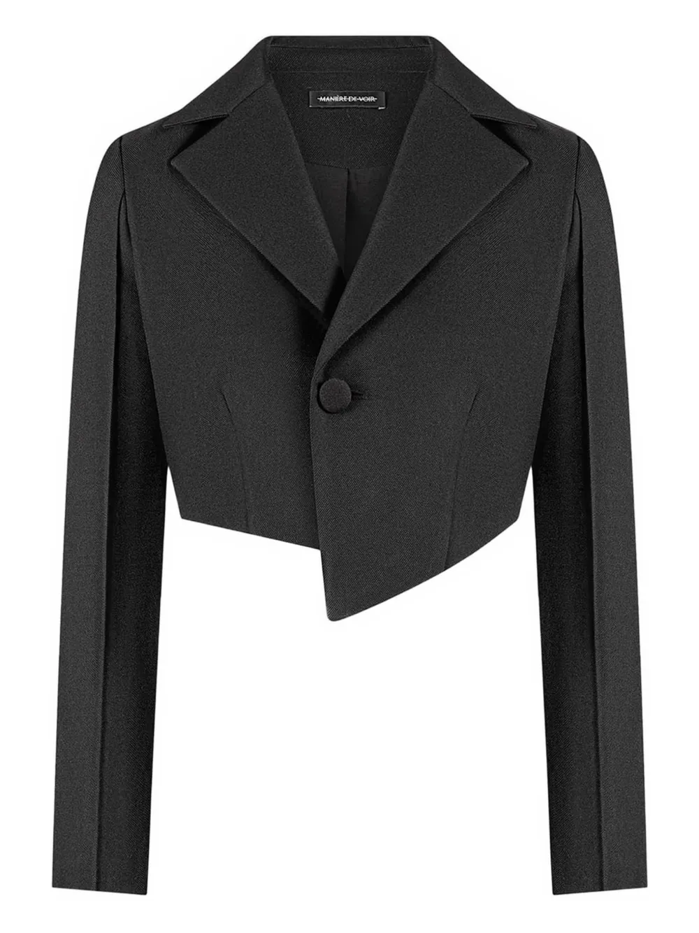 Manière De Voir Blazer Dina crop asimmetrico - Nero