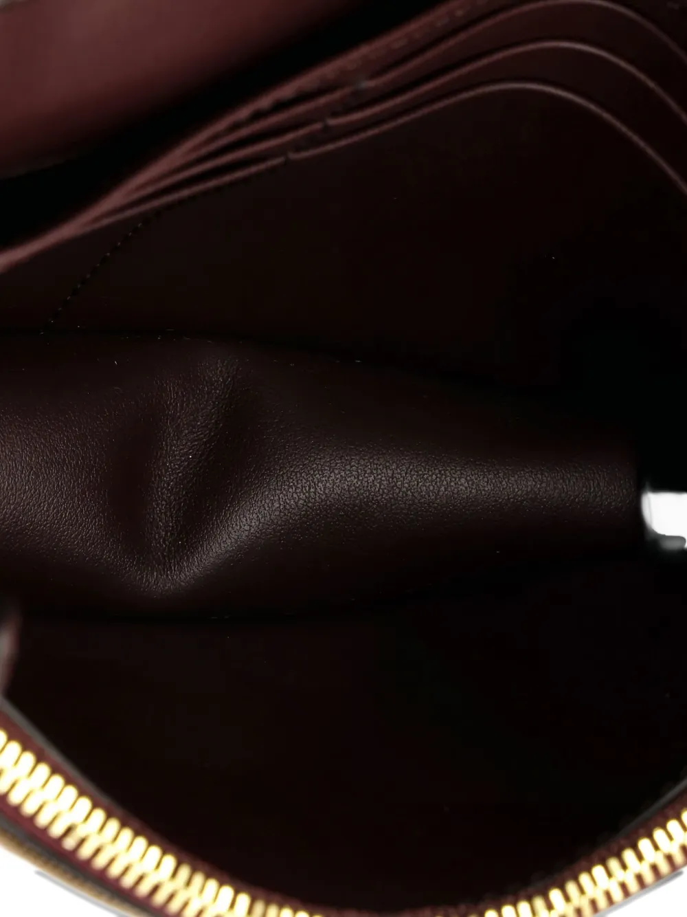Pre-owned Burberry Hampshire Wallet On Chain Leather And House Check Canvas Crossbody Bag In Brown