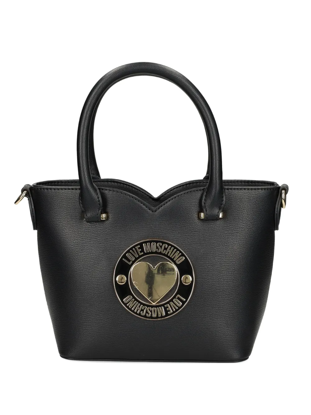 Love Moschino Heart-plaque Tote Bag In Black