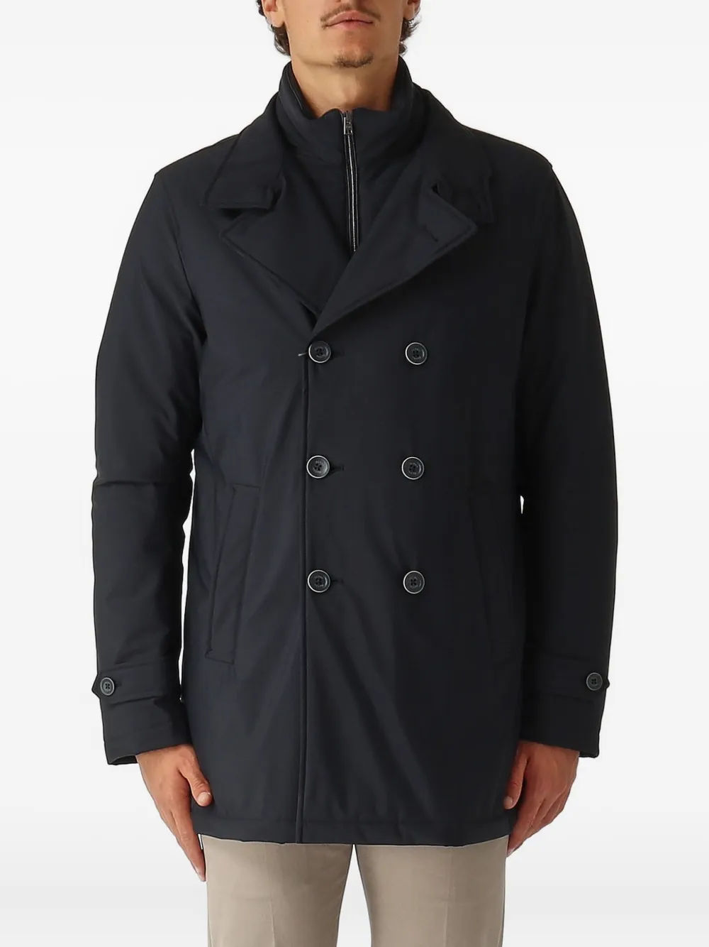 Herno padded double-breasted peacoat | Blue | Image 1