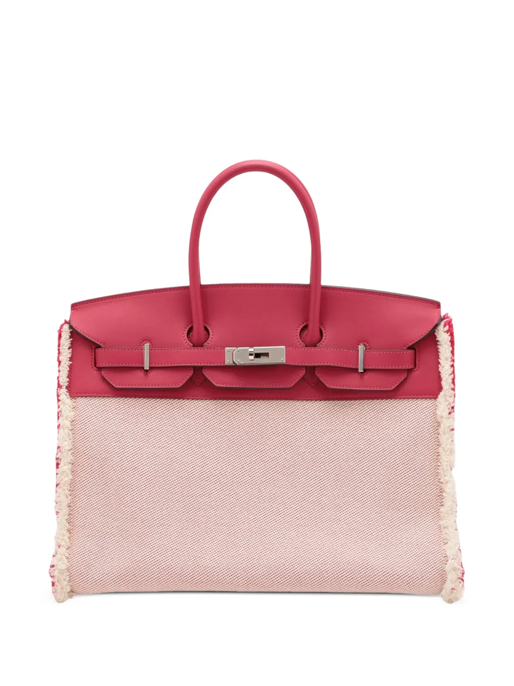 Hermès Pre-Owned 2021 Toile H and Swift Fray Fray Birkin 35 handbag | Pink | Image 1