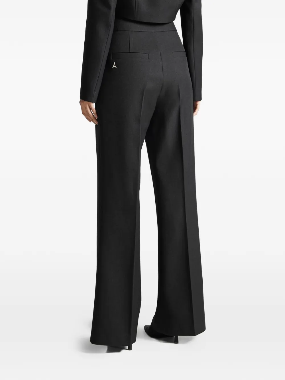 Manière De Voir Elsa Button Pleated Trousers In Black