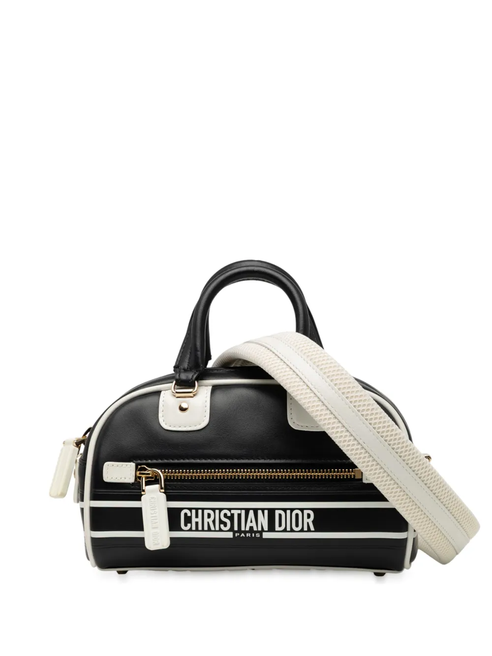 Christian Dior Pre-Owned 2022 マイクロ レザー ディオール ヴァイブ ジップ ボウリングバッグ サッチェル - Christian Dior Pre-Owned 2022 マイクロ レザー ディオール ヴァイブ ジップ ボウリングバッグ サッチェル -