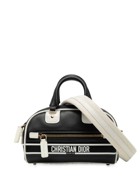 Christian Dior Pre-Owned 2022 Micro Leather Dior Vibe Zip Bowling Bag satchel