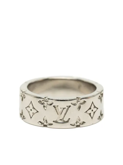Louis Vuitton Pre-Owned 2024 Silver Plated Monogram Mosaic Ring L costume ring