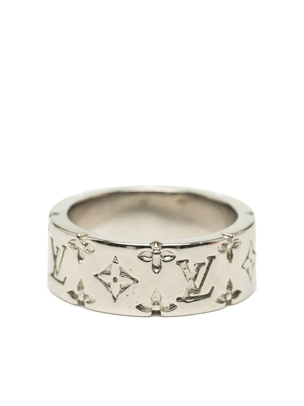 Louis Vuitton Pre-Owned anillo Monogram Mosaic Ring L bañado en plata 2024 | Hombre | Image 2