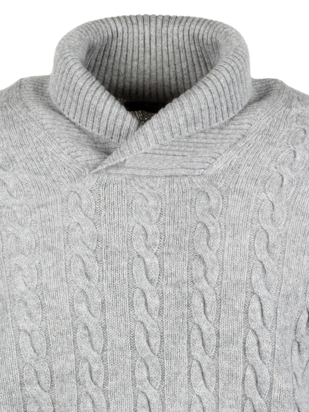 Moorer pull torsadé à col châle | Pulls | Image 2