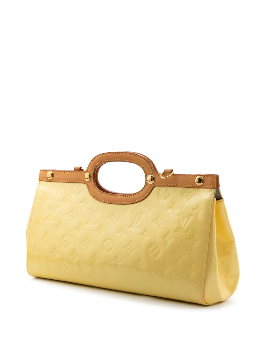 Pre-owned Louis Vuitton 2006 Monogram Vernis Roxbury Drive Satchel In Yellow