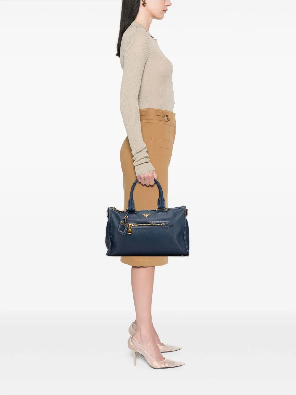 Prada Pre-Owned 2010-2025 Vitello Daino Zip Top satchel | Pre-Owned | Image 2