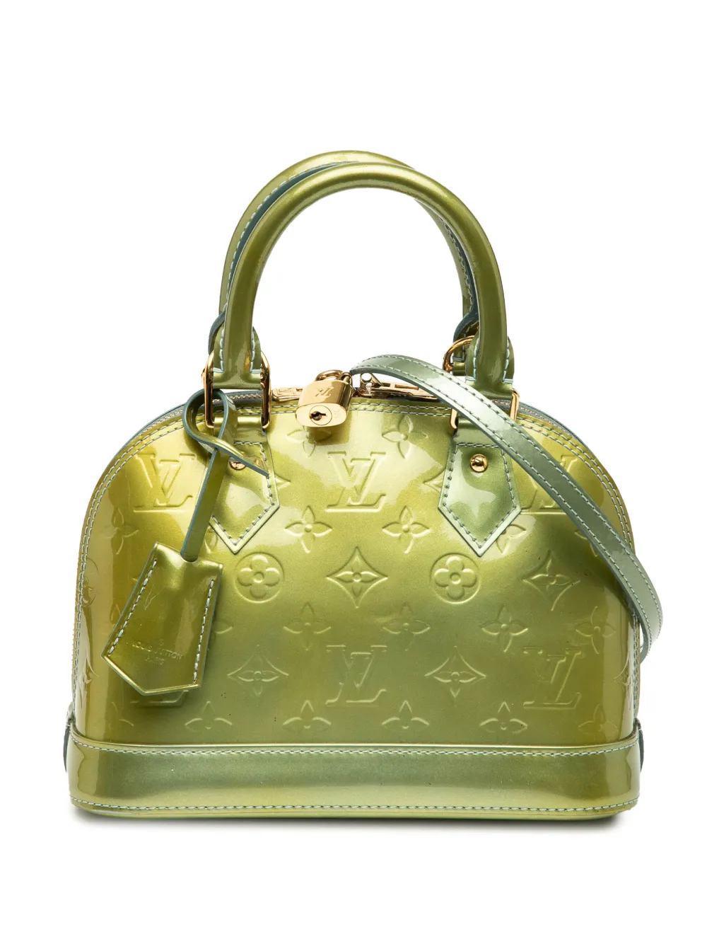 Louis Vuitton Pre-Owned 2011 モノグラム ヴェルニ アルマ BB サッチェルバッグ - グリーン Louis Vuitton Pre-Owned 2011 モノグラム ヴェルニ アルマ BB サッチェルバッグ - グリーン
