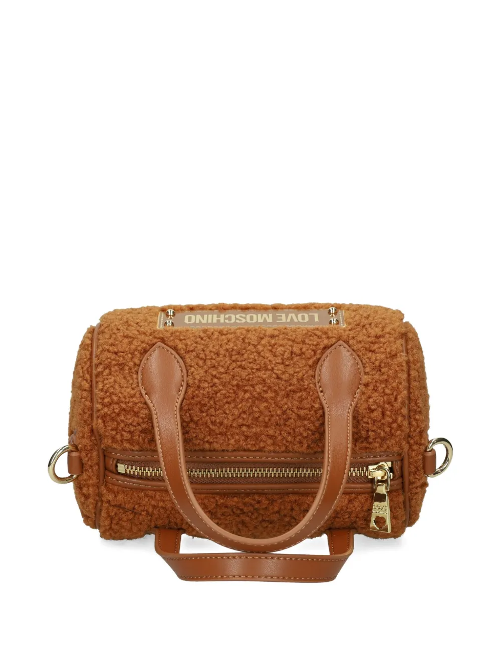 Love Moschino Shopper met handvat en logo Bruin