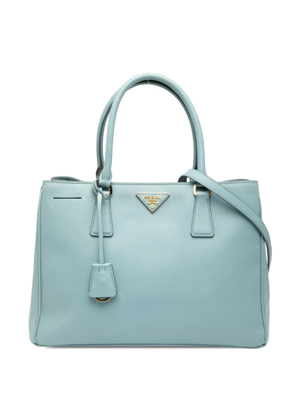 Prada Pre-Owned 2000-2025 ミディアム サフィアーノルクス ガレリア サッチェルバッグ - ブルー Prada Pre-Owned 2000-2025 ミディアム サフィアーノルクス ガレリア サッチェルバッグ - ブルー