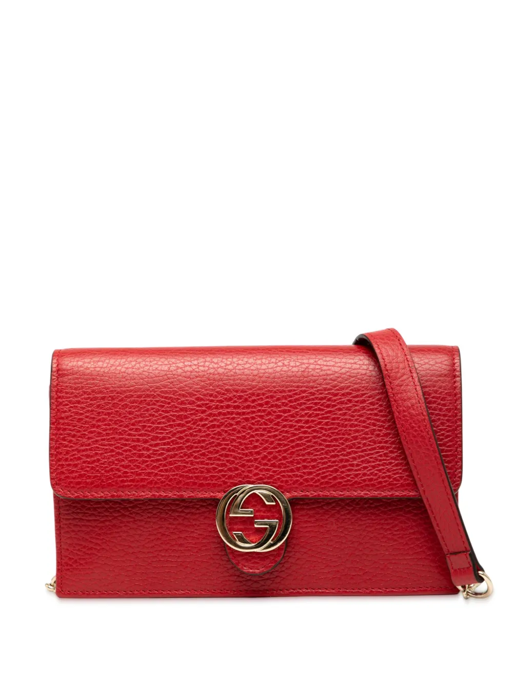 Gucci Pre-Owned Borsa a tracolla GG Dollar in pelle con catena 2000-2015 - Rosso