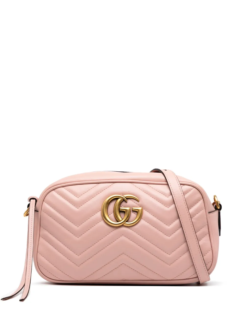 Gucci Pre-Owned 2016-2025 スモール GGマーモント マテラッセ レザー ショルダーバッグ - ピンク