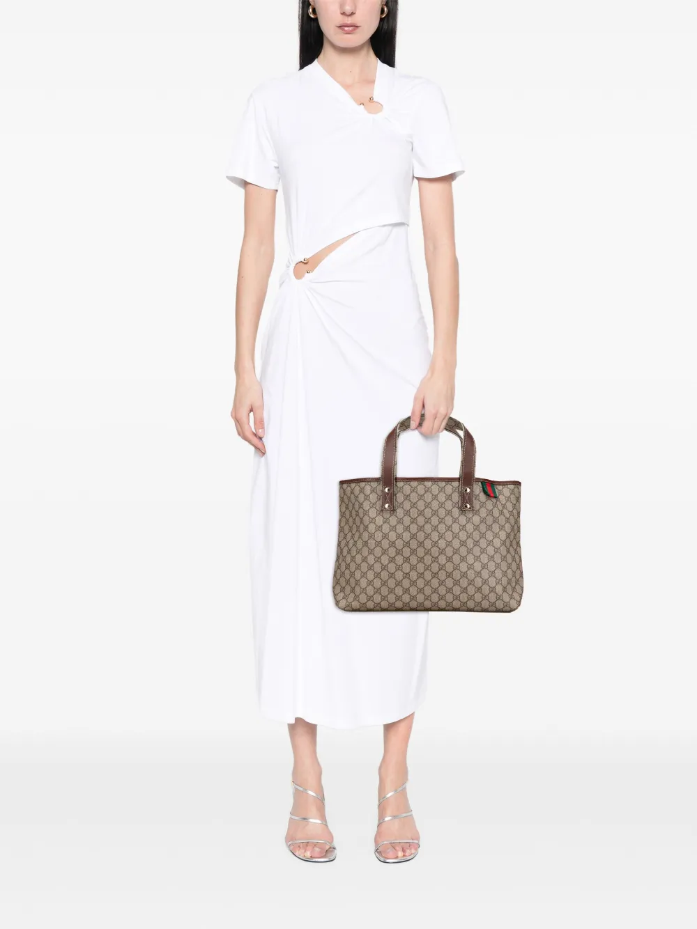 Gucci Pre-Owned 2000-2015 Medium GG Supreme Web Loop tote bag | Pre-Owned | Image 2