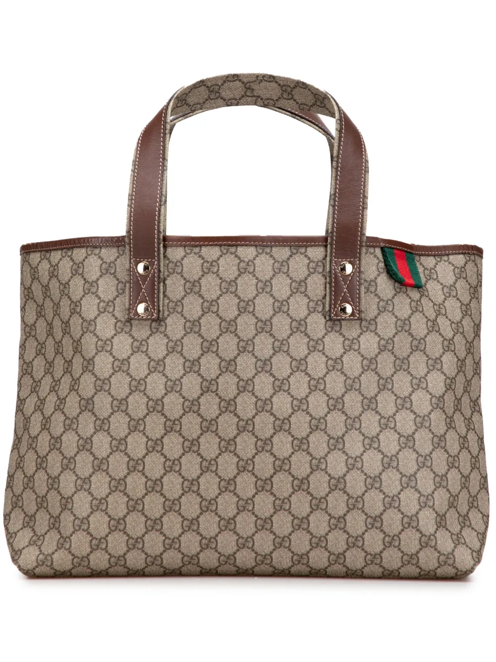 Gucci Pre-Owned 2000-2015 Medium GG Supreme Web Loop tote bag | Brown | Image 1