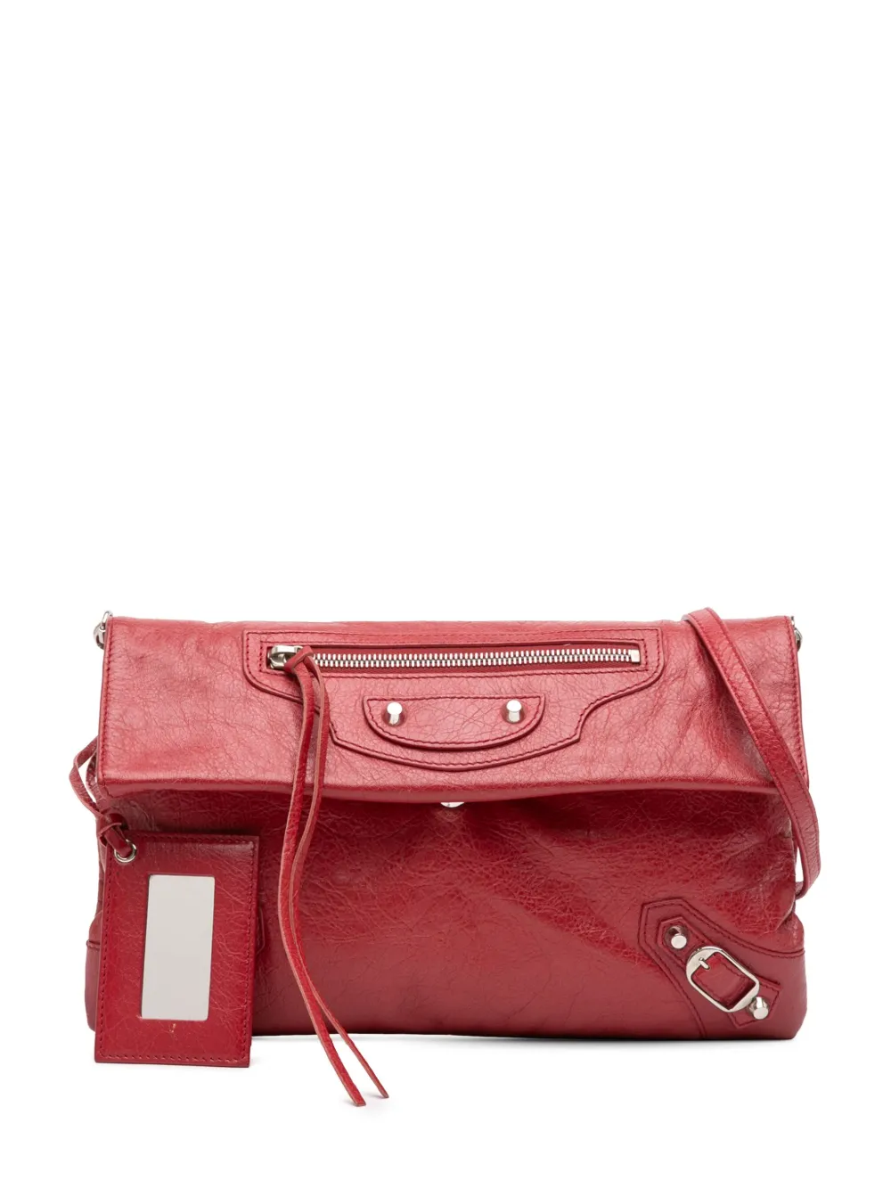 Balenciaga Pre-Owned Borsa a tracolla Motocross Classic Envelope in pelle di agnello 2016 - Rosso
