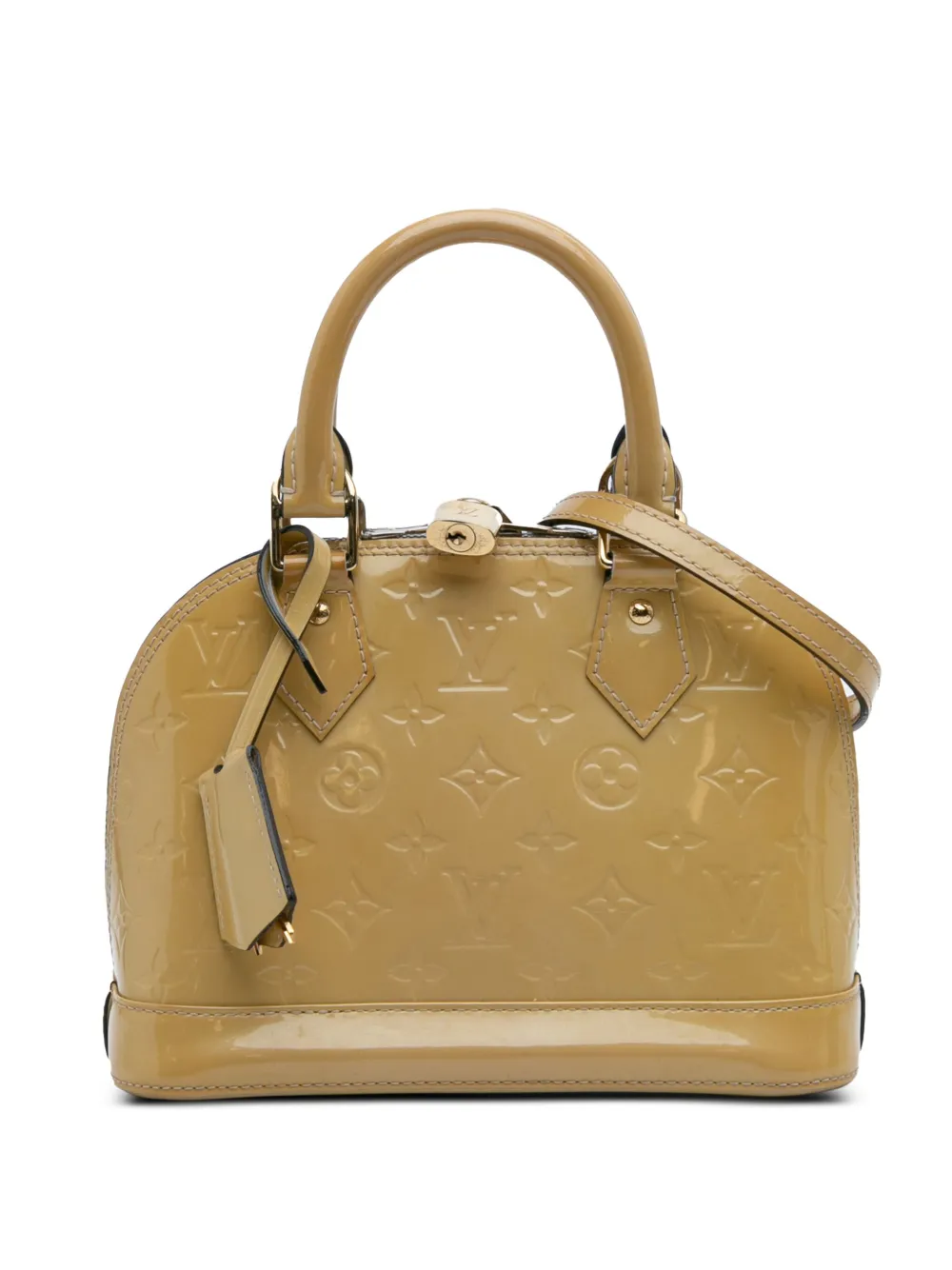 Louis Vuitton Pre-Owned Borsa a tracolla Alma BB in pelle Vernis con monogramma 2015 - Marrone