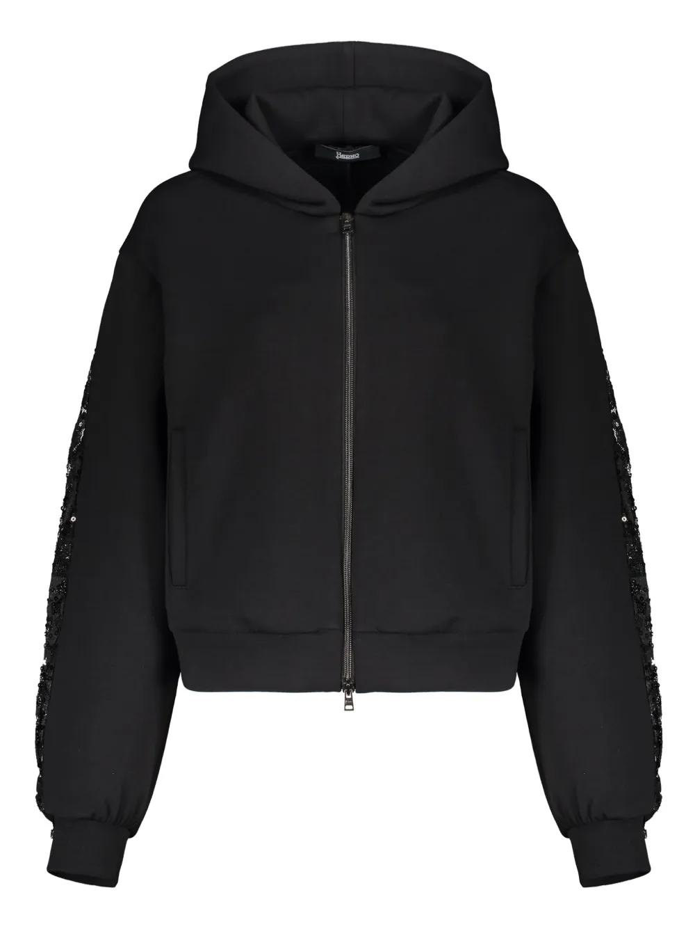 Herno sequin-embellished hoodie | Black | Image 1