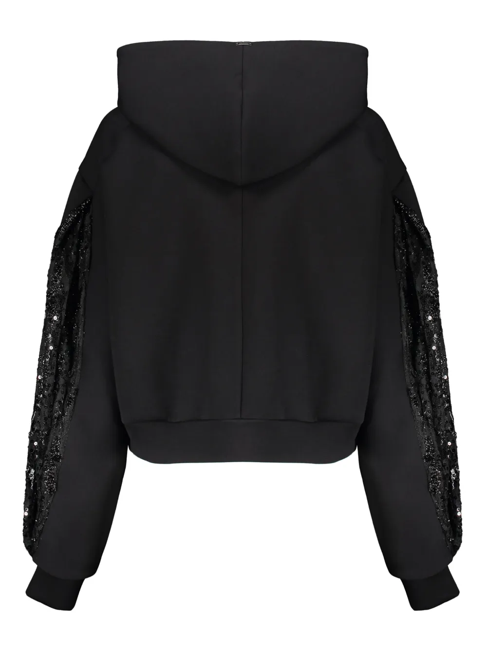 Herno sequin-embellished hoodie - Zwart