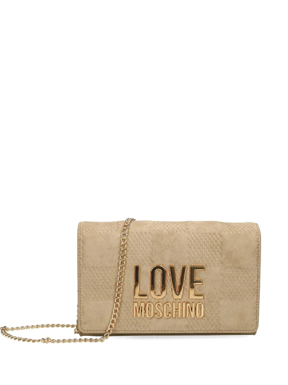 Love Moschino chain-strap logo-plaque shoulder bag - Toni neutri
