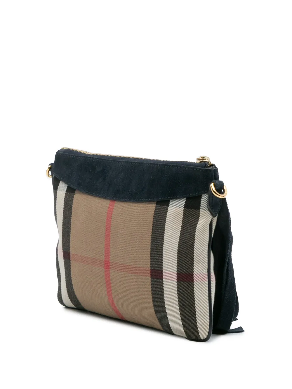 Pre-owned Burberry 2012-2025 Suede Peyton Fringe Crossbody Bag In Brown