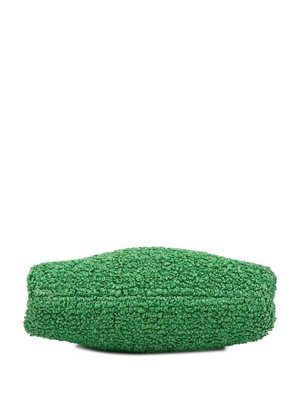 Pre-owned Bottega Veneta 2012-2025 Boucle Raffia The Mini Pouch Crossbody Bag In Green