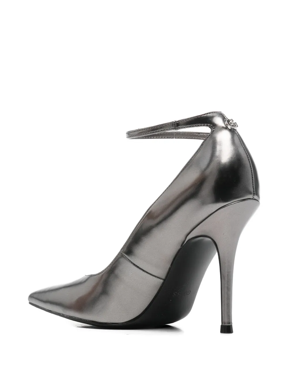 Guess Usa Ankle-strap Pointed Pumps In Gray