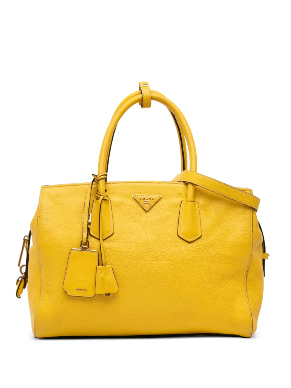 Prada Pre-Owned 2000-2025 Vitello Grain satchel | Yellow | Image 1