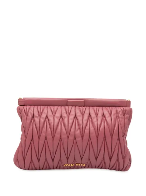 Miu Miu Pre-Owned bolsa de mano Frame de piel de napa en Matelasse 2010-2025