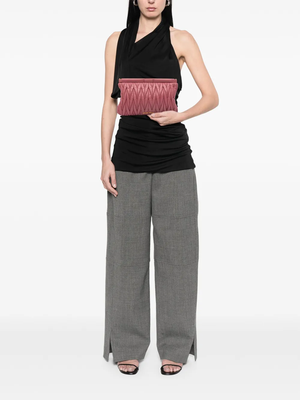 Miu Miu Pre-Owned 2010-2025 Nappa Matelasse Frame clutch bag | Pre-Owned | Image 2