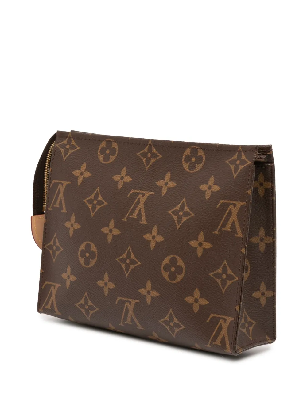Pre-owned Louis Vuitton 2020 Monogram Toiletry 19 Pouch In Brown