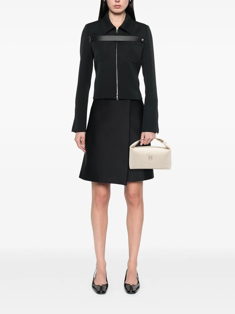 Hermès Pre-Owned 2010-2025 Large Wool Au Carre Bride A Brac Case vanity bag | Pre-Owned | Image 2