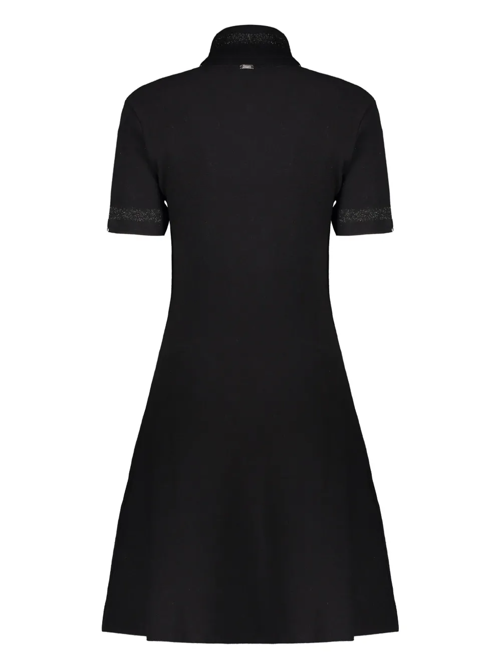 Herno Elegant Black Dress With High Collar In Black