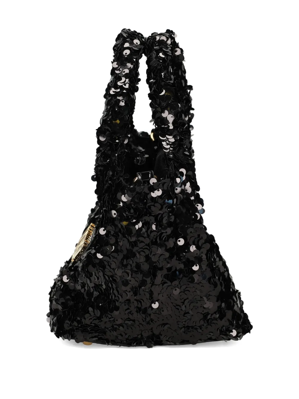 Love Moschino Mini Sequin Top-handle Tote Bag In Black