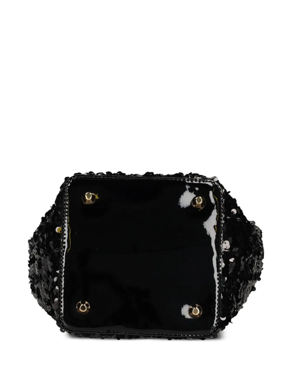 Love Moschino Mini-shopper met pailletten en handgreep Zwart