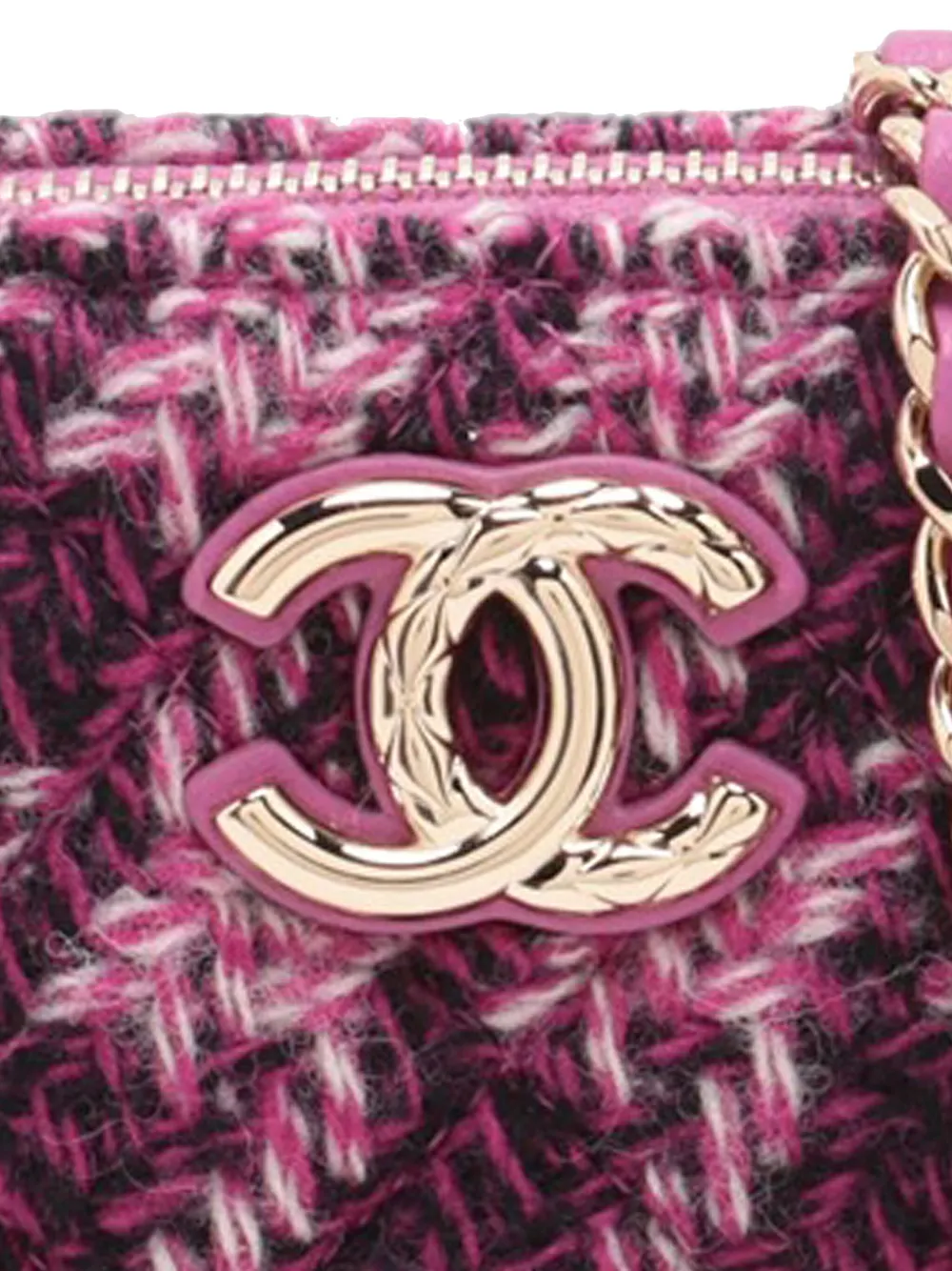 CHANEL Pre-Owned 2021-2025 CC Tweed Houndstooth Clutch On Chain crossbody bag | Pre-Owned | Image 2